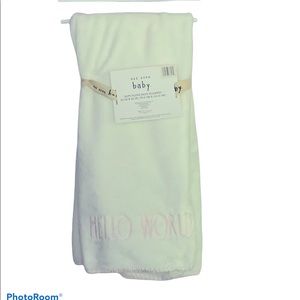 NWT - Rae Dunn Baby - Hello World blanket